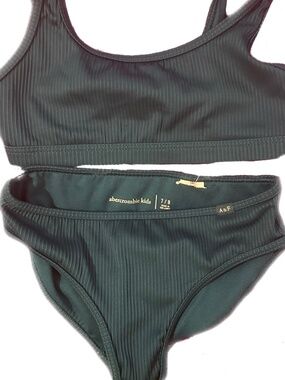 abercrombie kids green bikini set